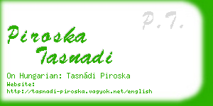 piroska tasnadi business card