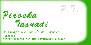 piroska tasnadi business card
